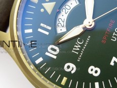 Pilot UTC Bronzo IW327101 ZF 1:1 Best Edition Dark Green Dial on Brown Leather Strap A35111