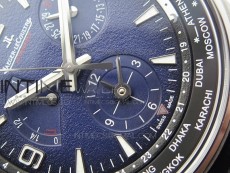 Polaris Geographic SS ZF 1:1 Best Edition Blue Textured Dial on Black Leather Strap A936