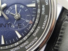 Polaris Geographic SS ZF 1:1 Best Edition Blue Textured Dial on Black Leather Strap A936