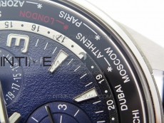 Polaris Geographic SS ZF 1:1 Best Edition Blue Textured Dial on Black Leather Strap A936