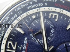 Polaris Geographic SS ZF 1:1 Best Edition Blue Textured Dial on Black Leather Strap A936