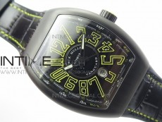 Vanguard V45 DLC ZF 1:1 Best Edition Black Yellow Markers Dial on Black Gummy Strap MIYOTA 9015