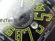 Vanguard V45 DLC ZF 1:1 Best Edition Black Yellow Markers Dial on Black Gummy Strap MIYOTA 9015