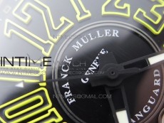 Vanguard V45 DLC ZF 1:1 Best Edition Black Yellow Markers Dial on Black Gummy Strap MIYOTA 9015