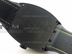 Vanguard V45 DLC ZF 1:1 Best Edition Black Yellow Markers Dial on Black Gummy Strap MIYOTA 9015