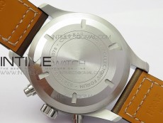 Pilot Chrono Spitfire IW3777 Green SS ZF 1:1 Best Edition Green Dial on Brown Leather Strap A7750