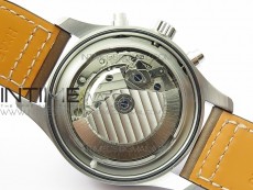 Pilot Chrono Spitfire IW3777 Green SS ZF 1:1 Best Edition Green Dial on Brown Leather Strap A7750