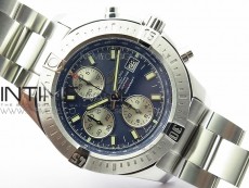 Avenger Chronograph 43mm SS B12F Best Edition Blue Dial on SS Bracelet A7750