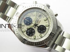 Avenger Chronograph 43mm SS B12F Best Edition White Dial on SS Bracelet A7750