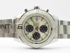 Avenger Chronograph 43mm SS B12F Best Edition White Dial on SS Bracelet A7750