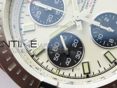 Avenger Chronograph 43mm SS B12F Best Edition White Dial on SS Bracelet A7750