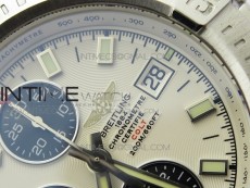 Avenger Chronograph 43mm SS B12F Best Edition White Dial on SS Bracelet A7750