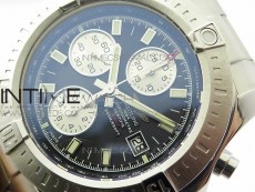 Avenger Chronograph 43mm SS B12F Best Edition Black Dial on SS Bracelet A7750