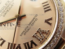 Datejust 31mm 278275 RG Dia Bezel BP Best Edition RG Roman Markers Dial @6 Dia on RG President Bracelet