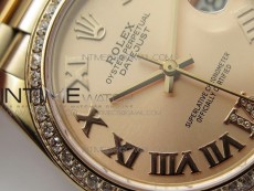 Datejust 31mm 278275 RG Dia Bezel BP Best Edition RG Roman Markers Dial @6 Dia on RG President Bracelet