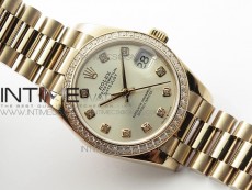 Datejust 31mm 278275 RG Dia Bezel BP Best Edition Silver Crystal Markers Dial on RG President Bracelet