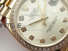 Datejust 31mm 278275 RG Dia Bezel BP Best Edition Silver Crystal Markers Dial on RG President Bracelet