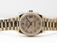Datejust 31mm 278275 RG Dia Bezel BP Best Edition White MOP Crystal Markers Dial on RG President Bracelet