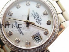 Datejust 31mm 278275 RG Dia Bezel BP Best Edition White MOP Crystal Markers Dial on RG President Bracelet