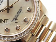 Datejust 31mm 278275 RG Dia Bezel BP Best Edition White MOP Crystal Markers Dial on RG President Bracelet