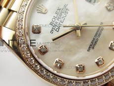 Datejust 31mm 278275 RG Dia Bezel BP Best Edition White MOP Crystal Markers Dial on RG President Bracelet