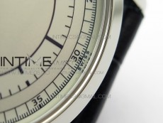 Calatrava 5296G SS ZF 1:1 Best Edition White Dial Blue Hands on Black Leather Strap 324CS