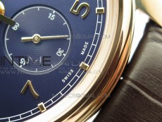 Portugieser Chrono Classic 42 IW390406 RG ZF 1:1 Best Edition Blue dial on Brown Leather Strap A7750