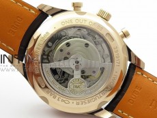 Portugieser Chrono Classic 42 IW390406 RG ZF 1:1 Best Edition Blue dial on Brown Leather Strap A7750