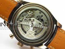Portugieser Chrono Classic 42 IW390406 RG ZF 1:1 Best Edition Blue dial on Brown Leather Strap A7750