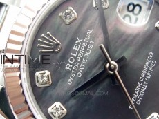 Datejust 31mm 278275 SS BP Best Edition Gray MOP Crystals Markers Dial on SS President Bracelet