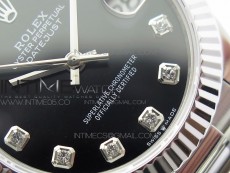Datejust 31mm 278275 SS BP Best Edition Black Crystals Markers Dial on SS President Bracelet