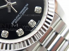 Datejust 31mm 278275 SS BP Best Edition Black Crystals Markers Dial on SS President Bracelet