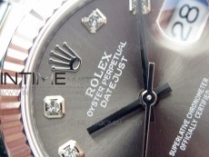 Datejust 31mm 278275 SS BP Best Edition Gray Crystals Markers Dial on SS President Bracelet