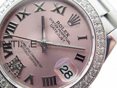 Datejust 31mm 278275 SS Crystals bezel BP Best Edition Silver Roman Markers Dial(@6 Crystal Makrer) on SS President Bracelet