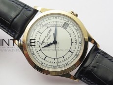 Calatrava 5296R RG ZF 1:1 Best Edition White Dial Blue Hands on Blue Leather Strap 324CS (Free box)