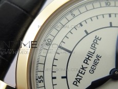 Calatrava 5296R RG ZF 1:1 Best Edition White Dial Blue Hands on Blue Leather Strap 324CS (Free box)
