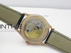 Calatrava 5296R RG ZF 1:1 Best Edition White Dial Blue Hands on Blue Leather Strap 324CS (Free box)