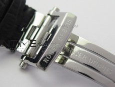 Excalibur Rddbex0393 SS Crystals Bezel BBR Best Edition Skeleton Dial on Black Leather Strap A2136 Tourbillon V2