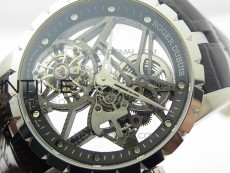 Excalibur Rddbex0393 SS BBR Best Edition Skeleton Dial on Black Leather Strap A2136 Tourbillon V2