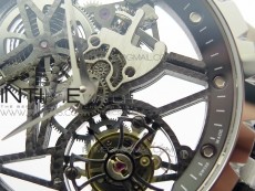 Excalibur Rddbex0393 SS BBR Best Edition Skeleton Dial on Black Leather Strap A2136 Tourbillon V2
