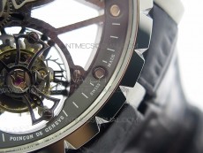 Excalibur Rddbex0393 SS BBR Best Edition Skeleton Dial on Black Leather Strap A2136 Tourbillon V2