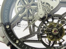 Excalibur Rddbex0393 SS BBR Best Edition Skeleton Dial on Black Leather Strap A2136 Tourbillon V2