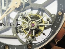 Excalibur Rddbex0393 RG BBR Best Edition Skeleton Dial on Brown Leather Strap A2136 Tourbillon V2
