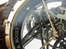 Excalibur Rddbex0393 RG BBR Best Edition Skeleton Dial on Brown Leather Strap A2136 Tourbillon V2
