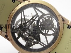 Excalibur Rddbex0393 RG BBR Best Edition Skeleton Dial on Brown Leather Strap A2136 Tourbillon V2