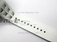 RM011 Carbon Case Chrono KVF 1:1 Best Edition Crystal Skeleton Yellow Dial on White Rubber Strap A7750 V2