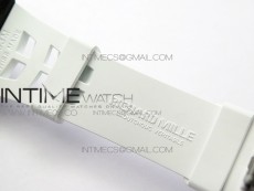 RM011 Carbon Case Chrono KVF 1:1 Best Edition Crystal Skeleton Yellow Dial on White Rubber Strap A7750 V2