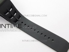 RM011 Carbon Case Chrono KVF 1:1 Best Edition Crystal Skeleton Yellow Dial on Black Rubber Strap A7750 V2