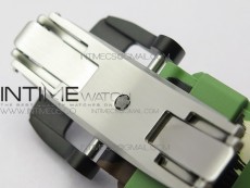 RM011 Carbon Case Chrono KVF 1:1 Best Edition Crystal Skeleton Yellow Dial on Camo Rubber Strap A7750 V2