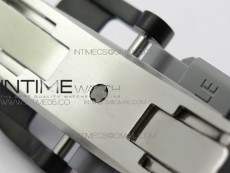 RM011 Carbon Case Chrono KVF 1:1 Best Edition Crystal Skeleton Yellow Dial on Gray Rubber Strap A7750 V2